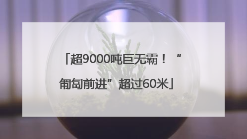 超9000吨巨无霸！“匍匐前进”超过60米