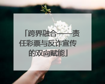 跨界融合——责任彩票与反诈宣传的双向赋能