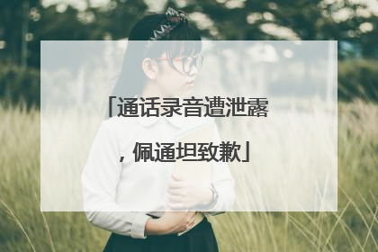 通话录音遭泄露，佩通坦致歉