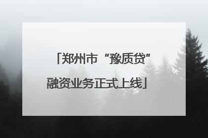 郑州市“豫质贷”融资业务正式上线
