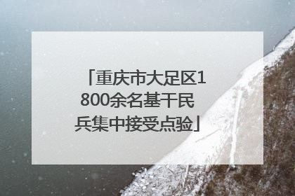 重庆市大足区1800余名基干民兵集中接受点验