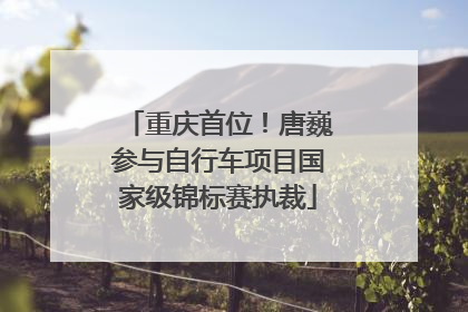 重庆首位！唐巍参与自行车项目国家级锦标赛执裁