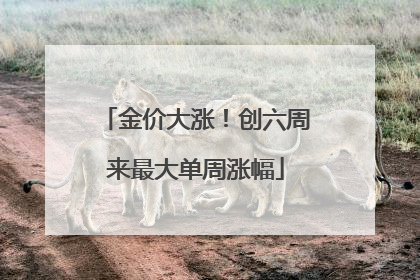 金价大涨！创六周来最大单周涨幅