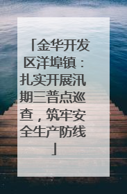 金华开发区洋埠镇：扎实开展汛期三普点巡查，筑牢安全生产防线