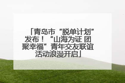 青岛市“脱单计划”发布！“山海为证 团聚幸福”青年交友联谊活动浪漫开启