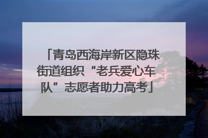 青岛西海岸新区隐珠街道组织“老兵爱心车队”志愿者助力高考