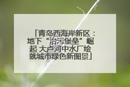 青岛西海岸新区：地下“治污堡垒”崛起 大卢河中水厂绘就城市绿色新图景