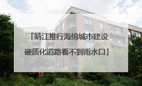 靖江推行海绵城市建设 硬质化道路看不到雨水口