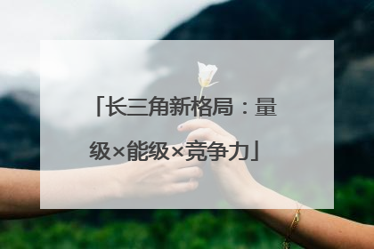 长三角新格局：量级×能级×竞争力