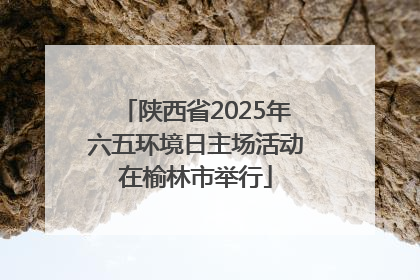 陕西省2025年六五环境日主场活动在榆林市举行