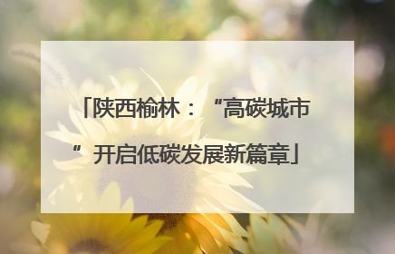 陕西榆林：“高碳城市”开启低碳发展新篇章