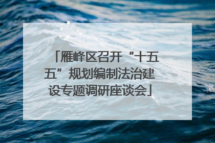 雁峰区召开“十五五”规划编制法治建设专题调研座谈会
