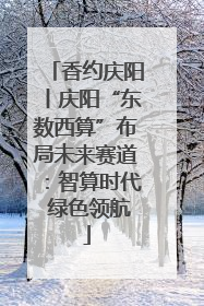 香约庆阳丨庆阳“东数西算”布局未来赛道：智算时代 绿色领航