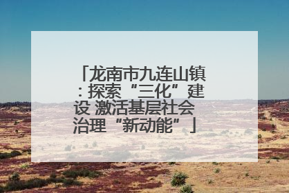 龙南市九连山镇：探索“三化”建设 激活基层社会治理“新动能”