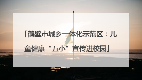 鹤壁市城乡一体化示范区：儿童健康“五小”宣传进校园