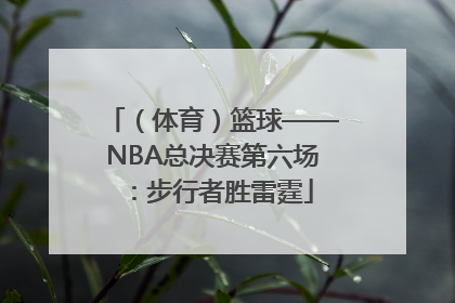 （体育）篮球——NBA总决赛第六场：步行者胜雷霆