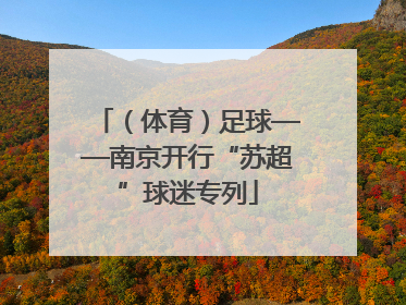 （体育）足球——南京开行“苏超”球迷专列