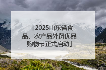2025山东省食品、农产品外贸优品购物节正式启动