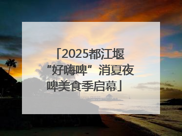 2025都江堰“好嗨啤”消夏夜啤美食季启幕