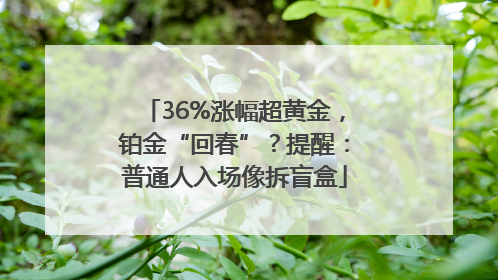 36%涨幅超黄金，铂金“回春”？提醒：普通人入场像拆盲盒