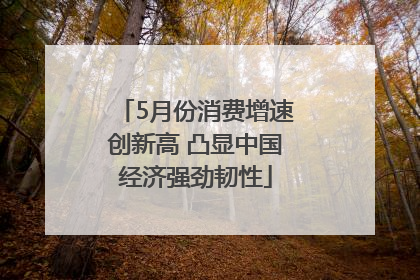 5月份消费增速创新高 凸显中国经济强劲韧性