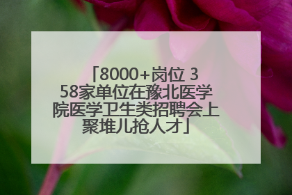 8000+岗位 358家单位在豫北医学院医学卫生类招聘会上聚堆儿抢人才