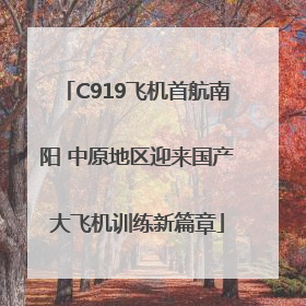 C919飞机首航南阳 中原地区迎来国产大飞机训练新篇章
